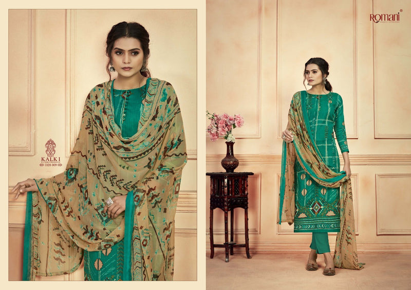 Romani Kalki Jam Cotton Festive Wear Salwar Suits With Digital Print