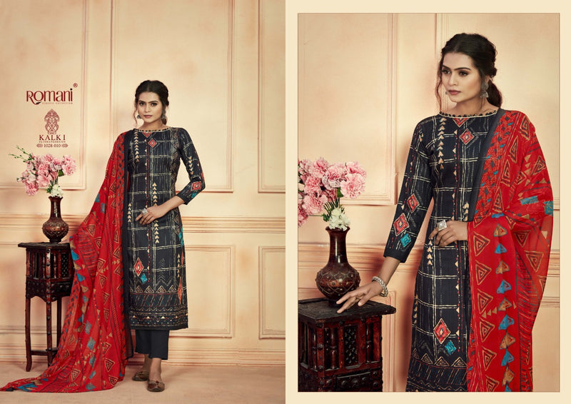 Romani Kalki Jam Cotton Festive Wear Salwar Suits With Digital Print