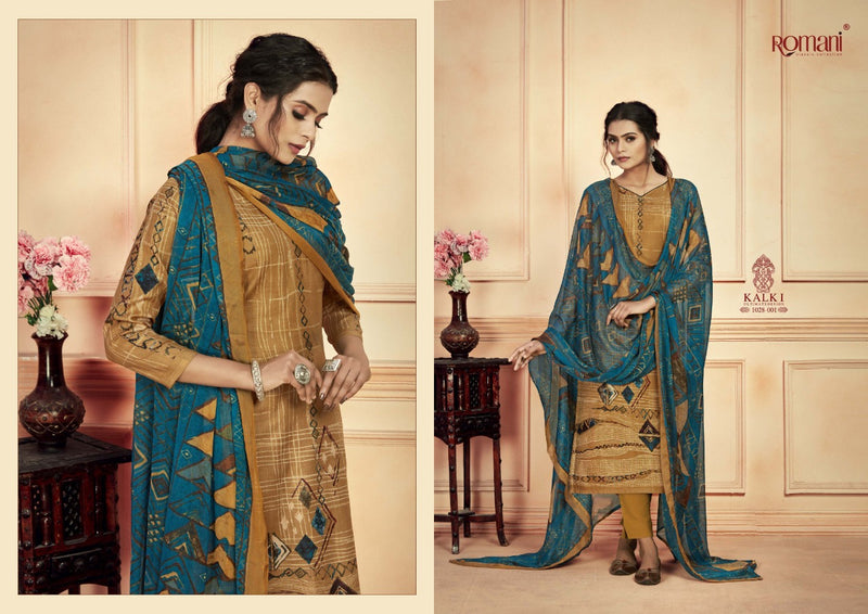 Romani Kalki Jam Cotton Festive Wear Salwar Suits With Digital Print