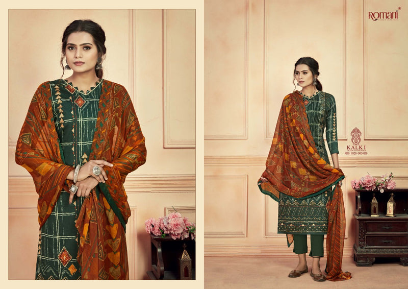 Romani Kalki Jam Cotton Festive Wear Salwar Suits With Digital Print