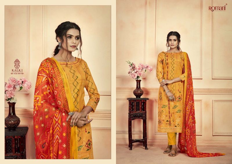 Romani Kalki Jam Cotton Festive Wear Salwar Suits With Digital Print