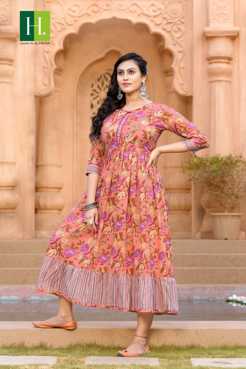 Hirwa Kalki Rayon Jaipuri Prints Designer Printed kurti
