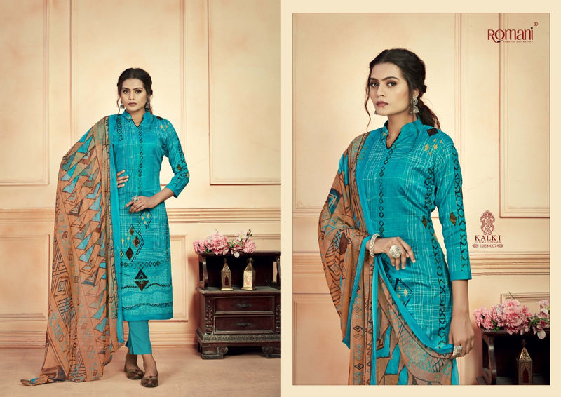 Romani Kalki Jam Cotton Festive Wear Salwar Suits With Digital Print