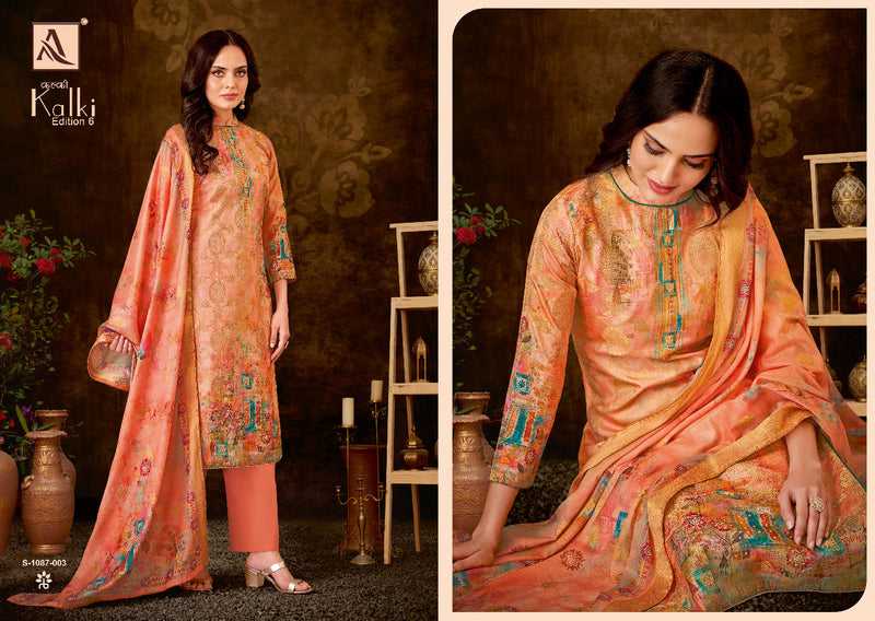 Alok Suit Kalki Edition Vol 6 Jacquard With Fancy Work Stylish Designer Attractive Look Salwar Kameez