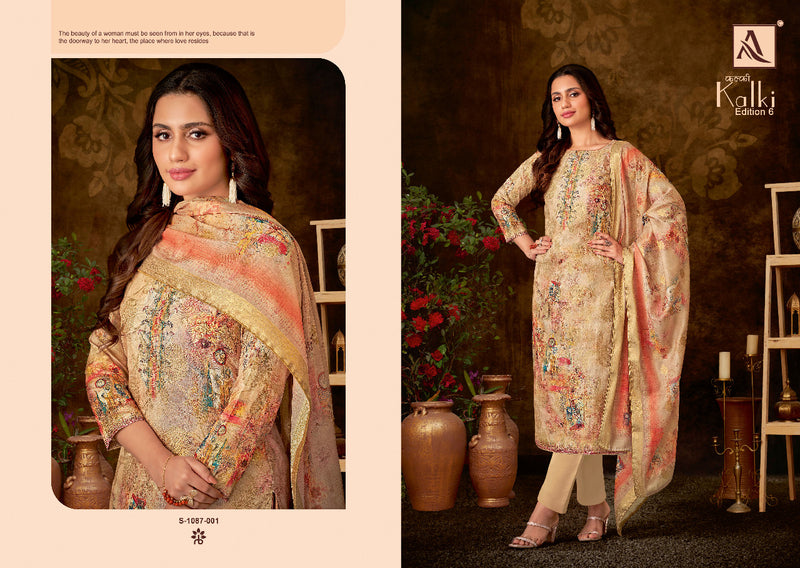 Alok Suit Kalki Edition Vol 6 Jacquard With Fancy Work Stylish Designer Attractive Look Salwar Kameez