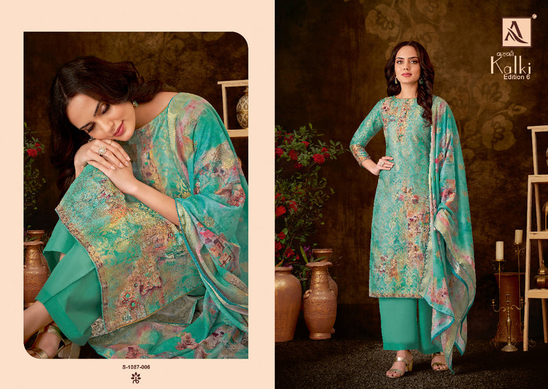 Alok Suit Kalki Edition Vol 6 Jacquard With Fancy Work Stylish Designer Attractive Look Salwar Kameez