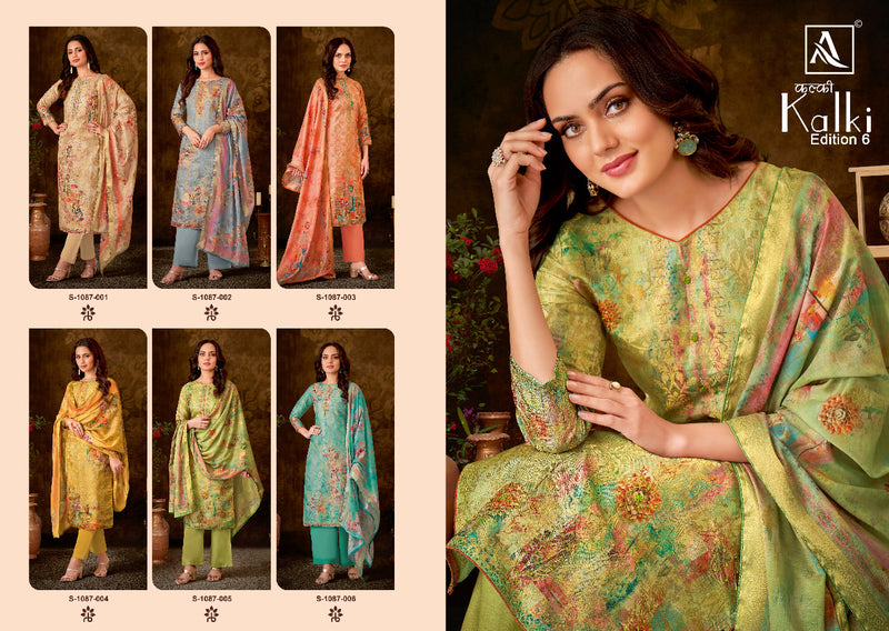 Alok Suit Kalki Edition Vol 6 Jacquard With Fancy Work Stylish Designer Attractive Look Salwar Kameez