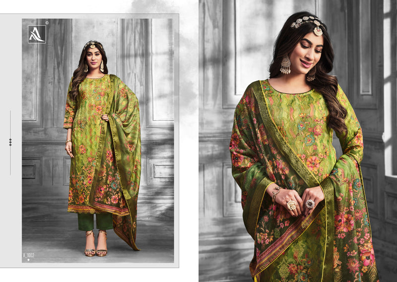 Alok Suits Kalki Edition Vol 9 Premium Hand Banarasi Dola Jacquard Digital Printed Swarovski Diamond Work Stylish Designer Salwar Suit