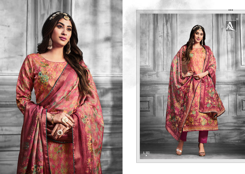 Alok Suits Kalki Edition Vol 9 Premium Hand Banarasi Dola Jacquard Digital Printed Swarovski Diamond Work Stylish Designer Salwar Suit