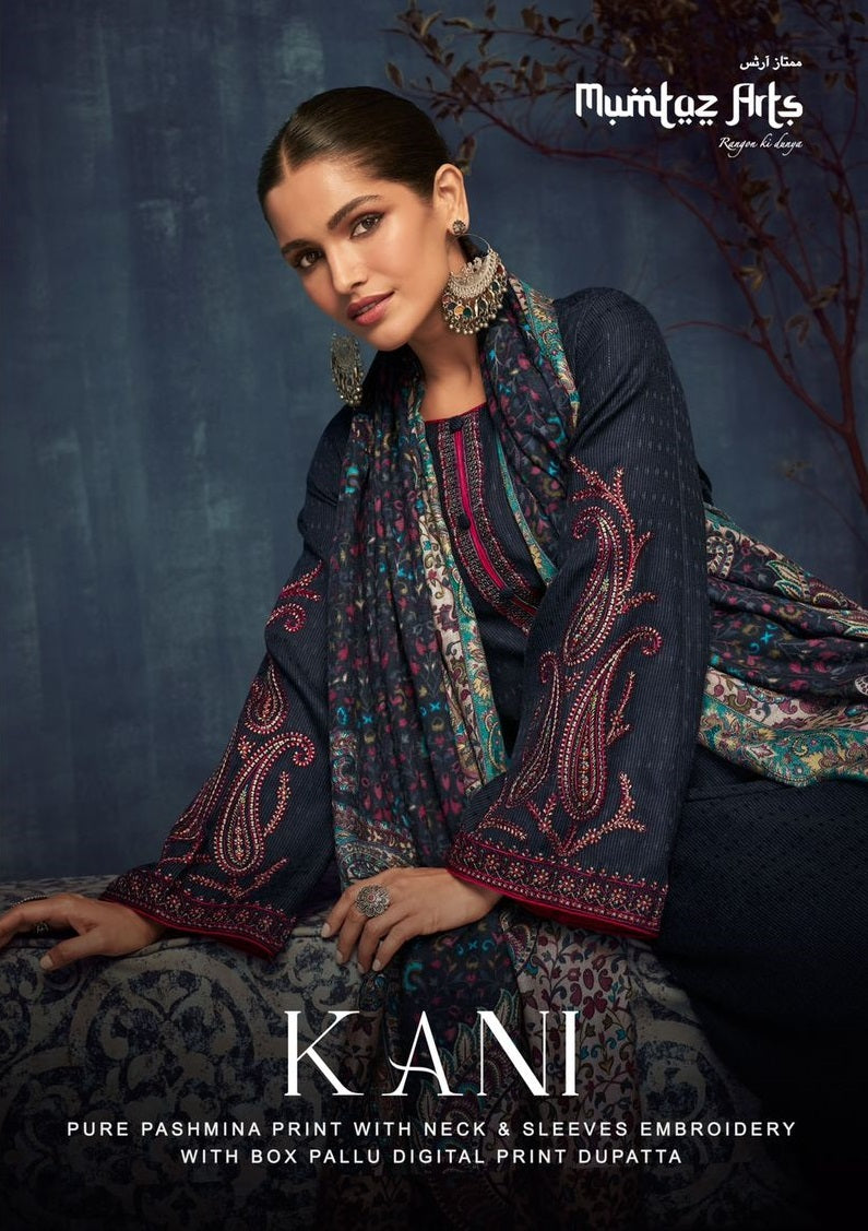Mumtaz Kani Pashmina Digital Print With Fancy Embroidery Work Stylish Designer Salwar Kameez