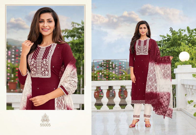 Kapil Trendz Kanika Rayon With Heavy Fancy Work Stylish Designer Fancy Wear Kurti