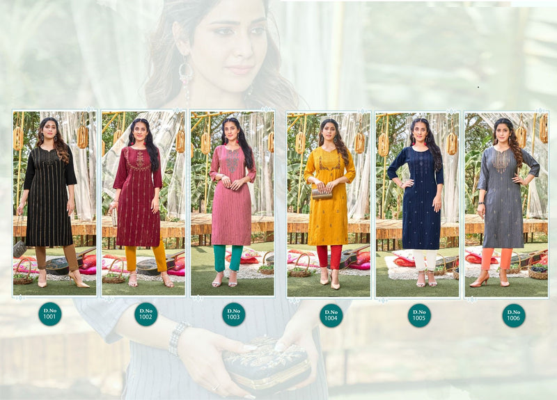 Wanna Kanika Rayon Lining Fancy Festive Wear Kurtis With Bottom
