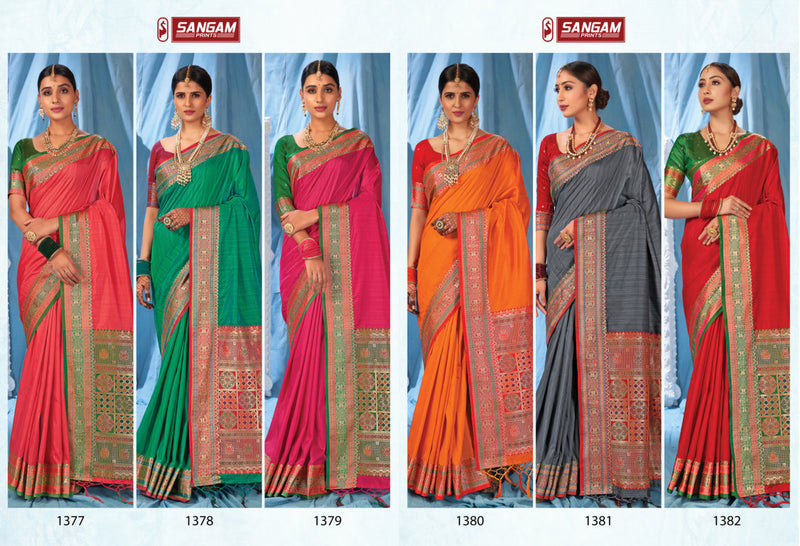 Sangam Prints Kanika Silk Heavy Designer Silk Party Wear Sarees