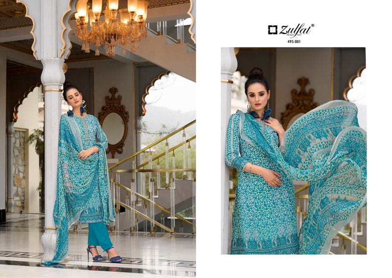 Zulfat Designer Suits Kanikaari Pure Cotton Exclusive Designer Embroidery Swarovski Work Fancy Designer Partywear Salwar Suit