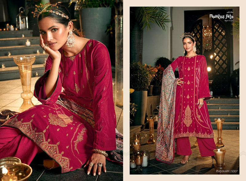 Mumtaz Kanikar Collection Velvet With Heavy Embroidery Work Stylish Designer Party Wear Salwar Kameez