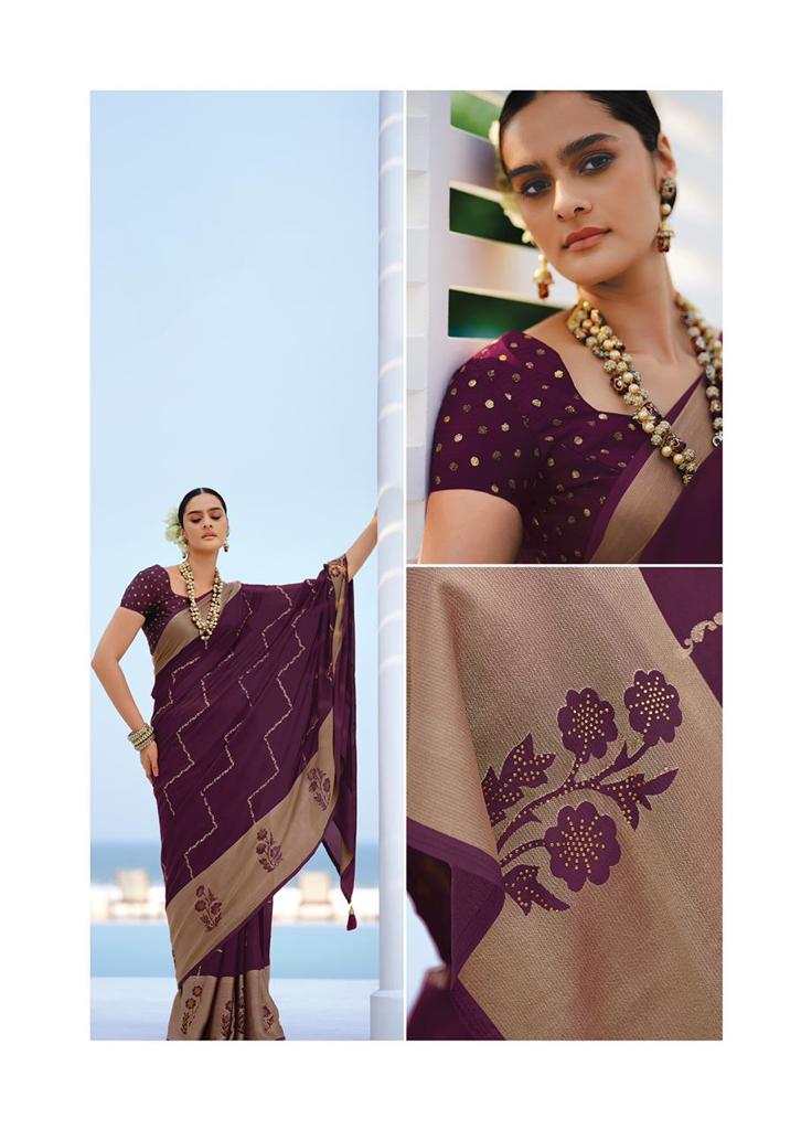 Kashvi Creation Kanishka Viscose Brasso Party Wear Sarees With Fancy Prints