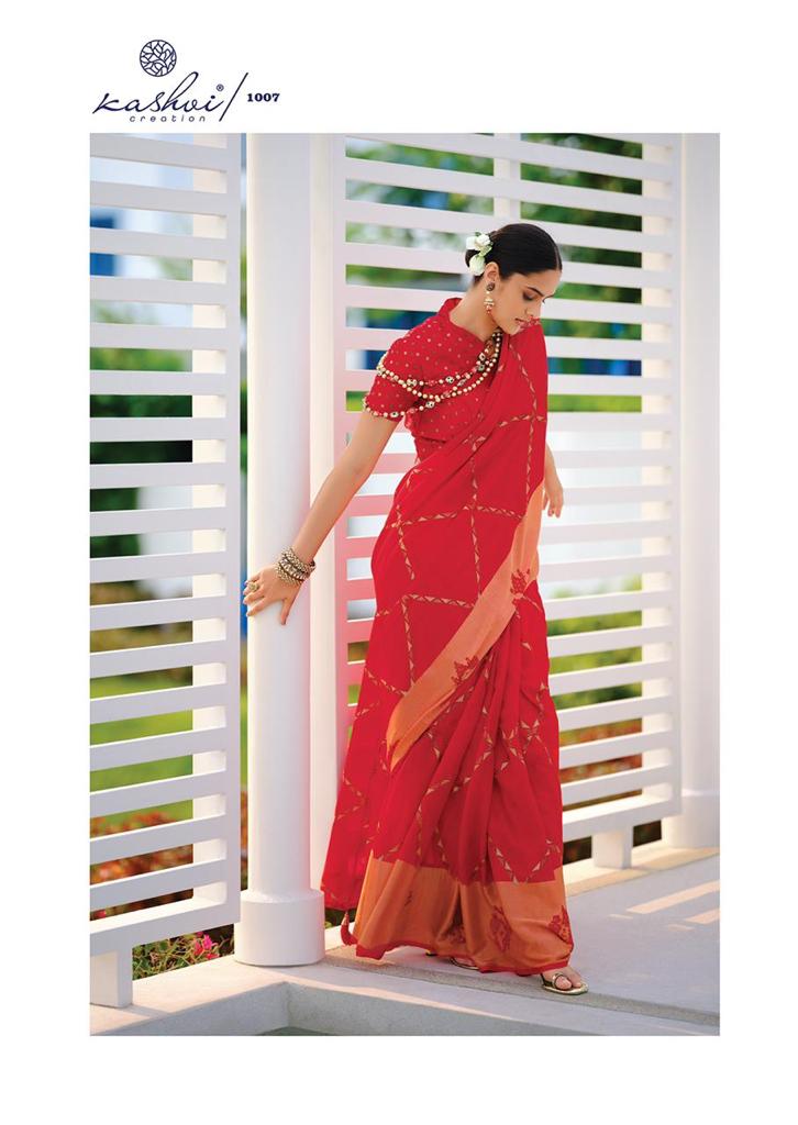 Kashvi Creation Kanishka Viscose Brasso Party Wear Sarees With Fancy Prints