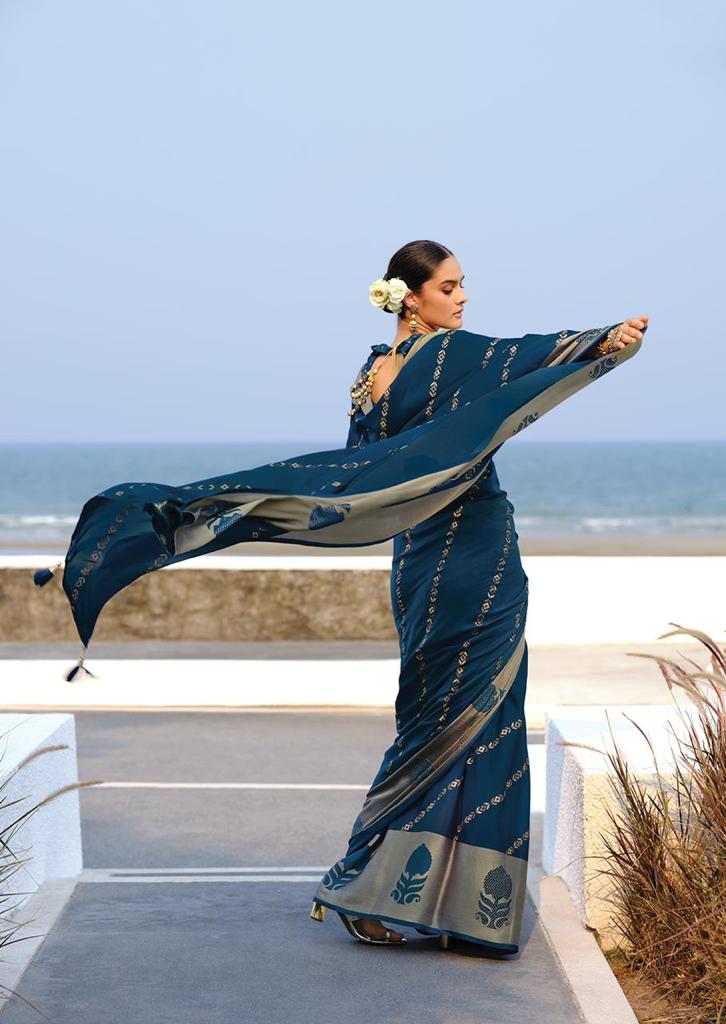 Kashvi Creation Kanishka Viscose Brasso Party Wear Sarees With Fancy Prints