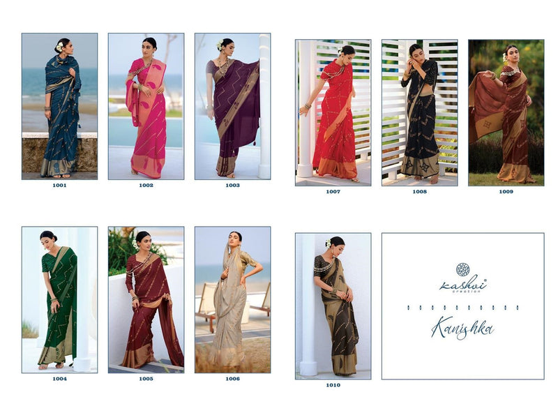Kashvi Creation Kanishka Viscose Brasso Party Wear Sarees With Fancy Prints