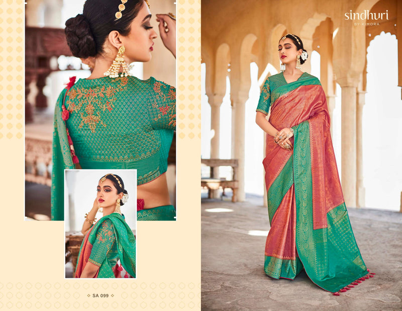 Kimora Fashion Kanjivaram Silk Exclusive Collections Of Heavy Designer Wedding Wear Sarees