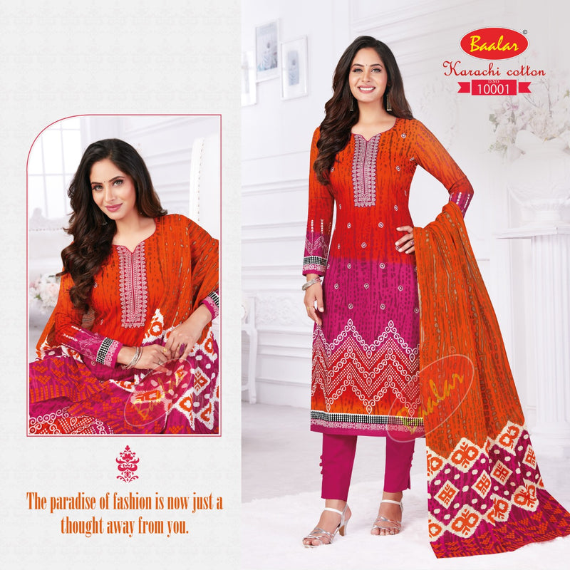 Baalar Karchi Cotton Vol 10 Lawn Cotton Printed Festive Wear Salwar Suits