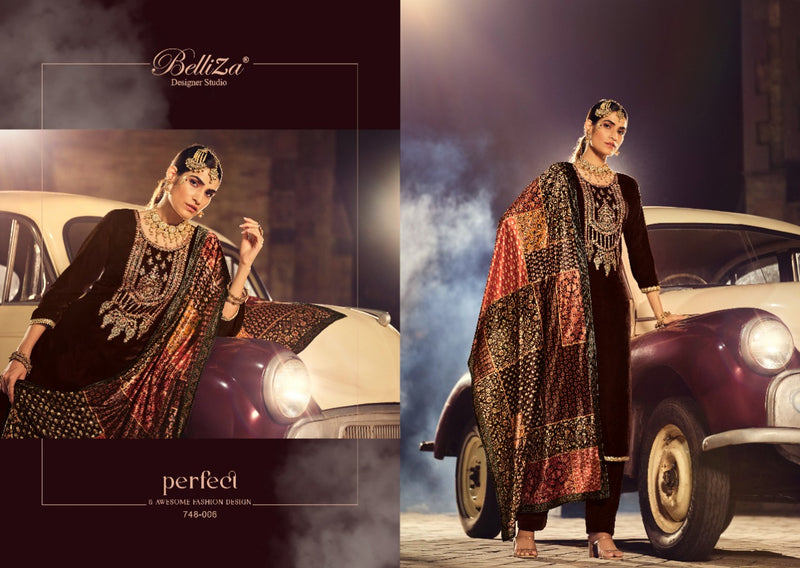 Belliza Karigari Velvet With Heavy Beautiful Embroidery Work Stylish Designer Wedding Look Salwar Kameez