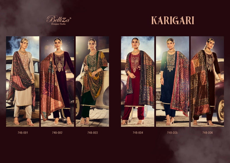 Belliza Karigari Velvet With Heavy Beautiful Embroidery Work Stylish Designer Wedding Look Salwar Kameez