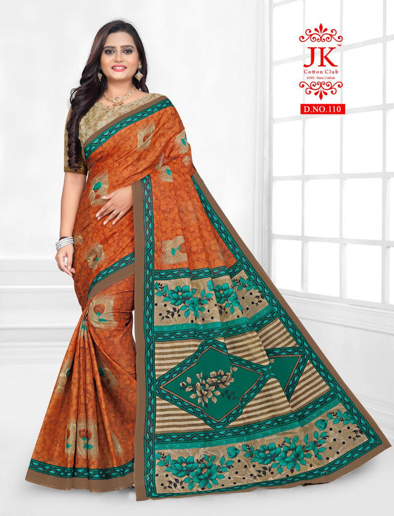 Jk Cotton Club Karishma Vol 1 Fancy Stylish Cotton Printed Casual Wear Sarees