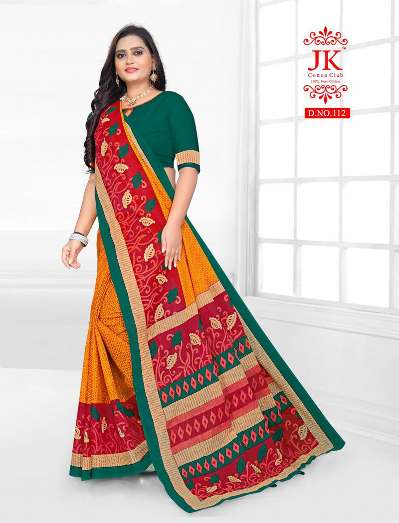 Jk Cotton Club Karishma Vol 1 Fancy Stylish Cotton Printed Casual Wear Sarees