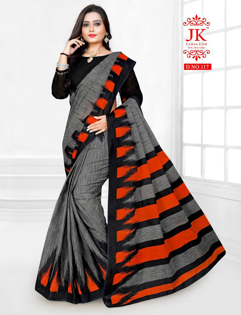 Jk Cotton Club Karishma Vol 1 Fancy Stylish Cotton Printed Casual Wear Sarees