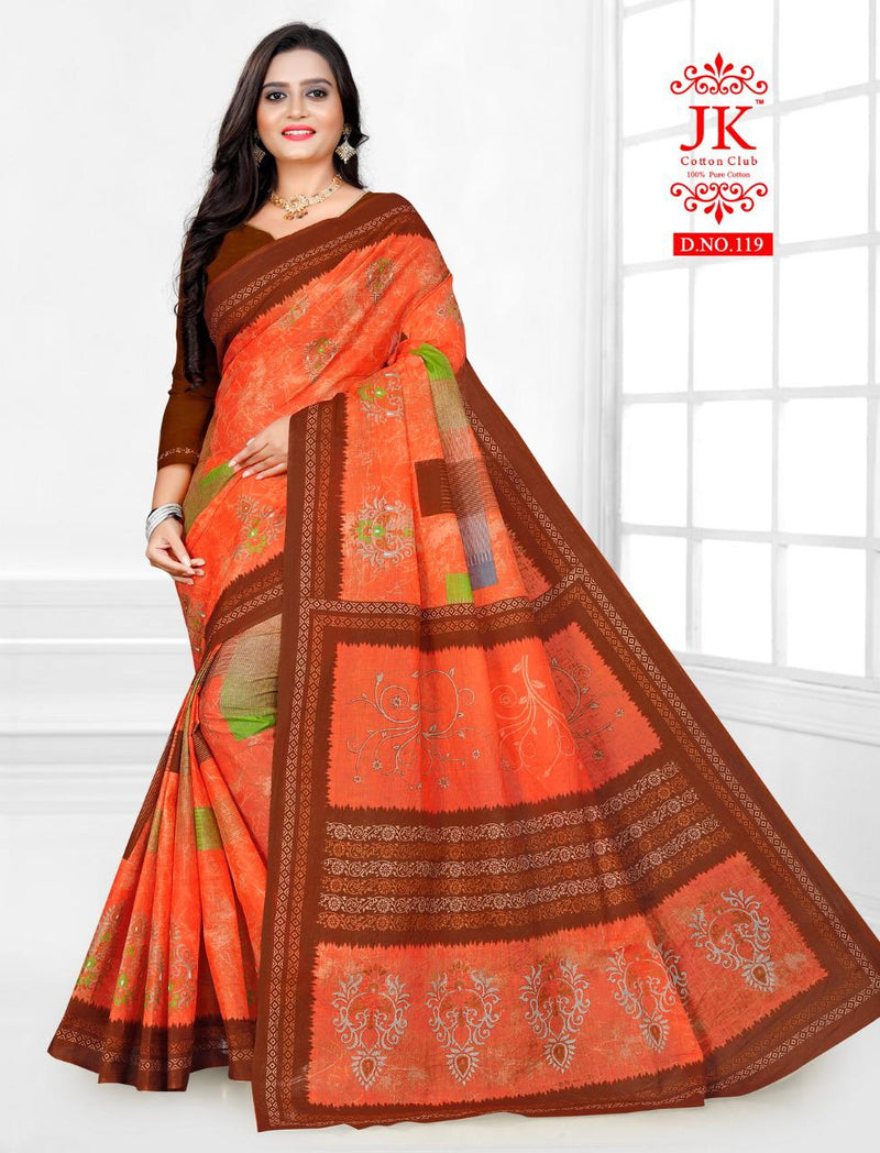 Jk Cotton Club Karishma Vol 1 Fancy Stylish Cotton Printed Casual Wear Sarees