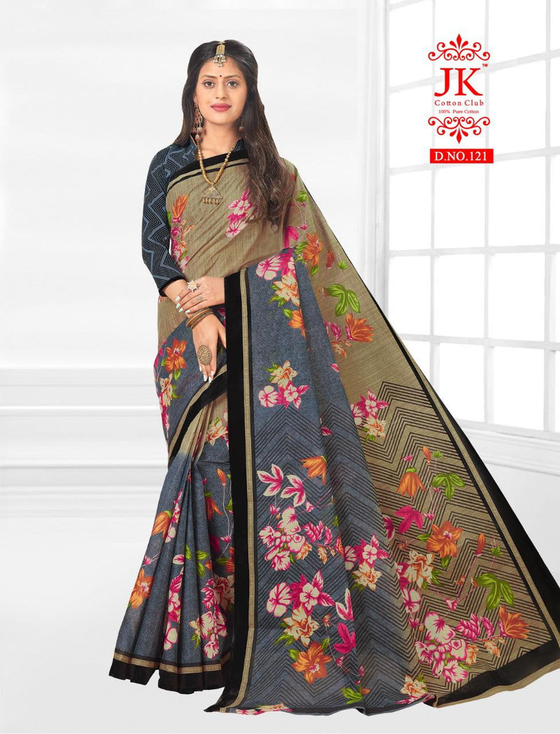 Jk Cotton Club Karishma Vol 1 Fancy Stylish Cotton Printed Casual Wear Sarees
