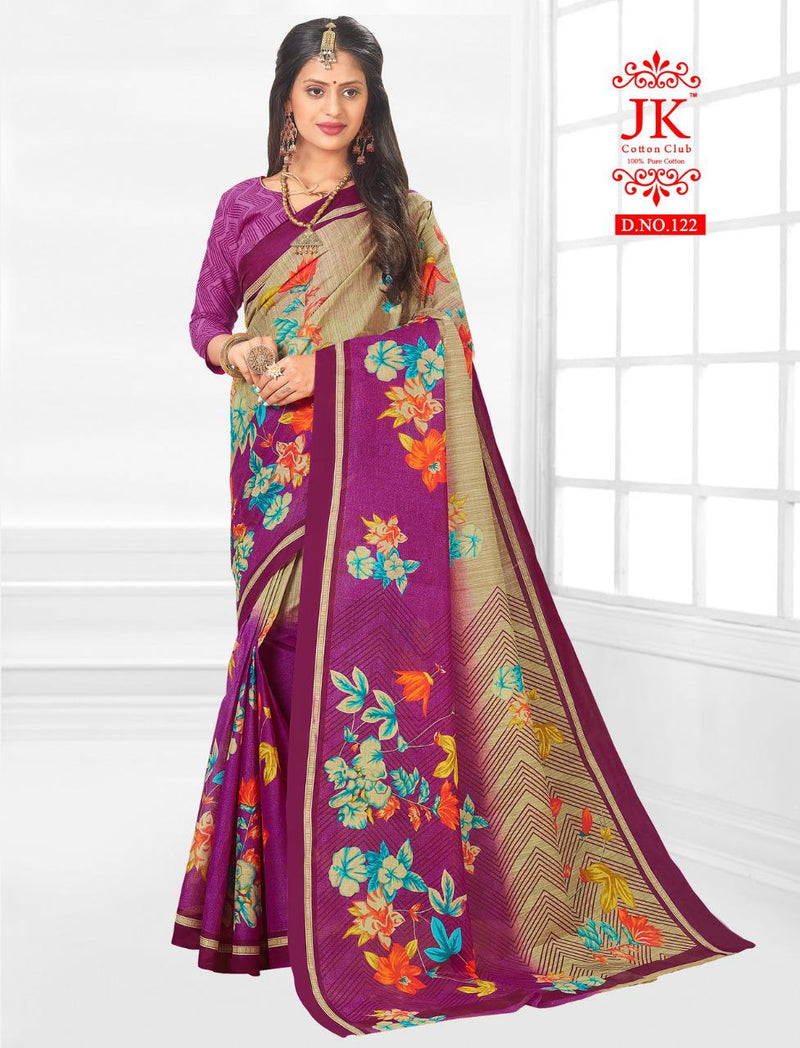 Jk Cotton Club Karishma Vol 1 Fancy Stylish Cotton Printed Casual Wear Sarees