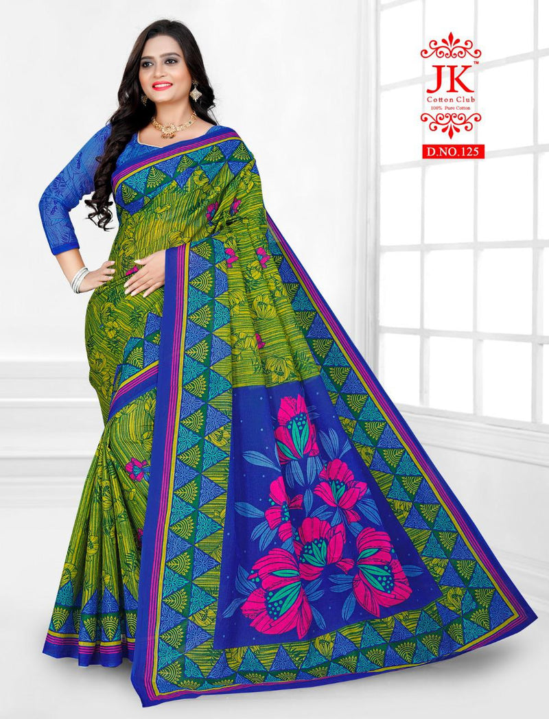 Jk Cotton Club Karishma Vol 1 Fancy Stylish Cotton Printed Casual Wear Sarees