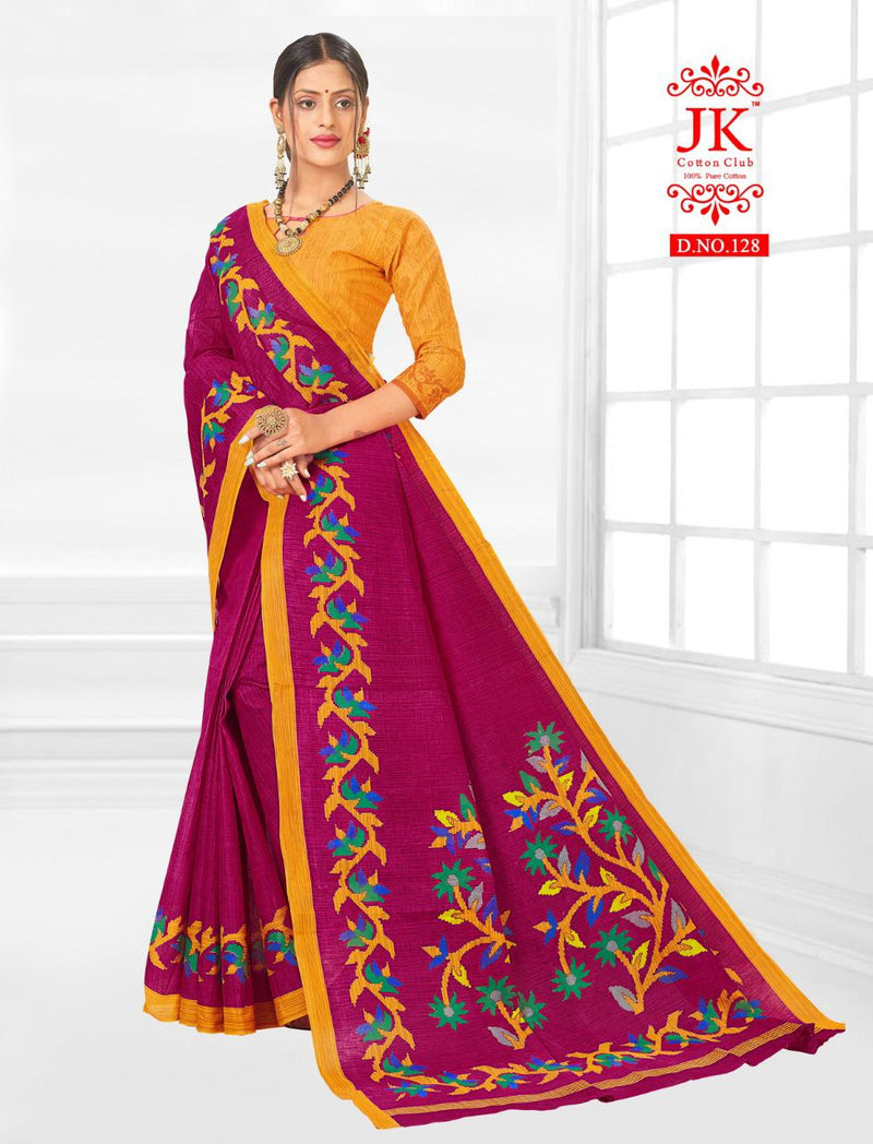 Jk Cotton Club Karishma Vol 1 Fancy Stylish Cotton Printed Casual Wear Sarees