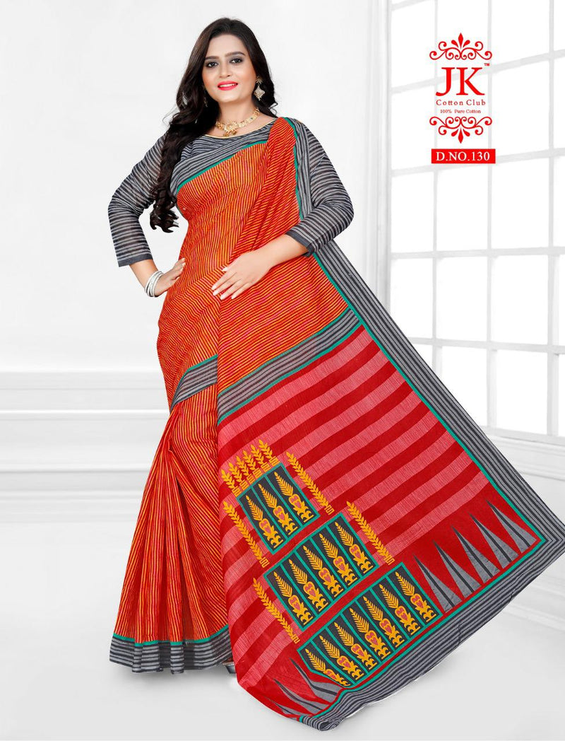 Jk Cotton Club Karishma Vol 1 Fancy Stylish Cotton Printed Casual Wear Sarees