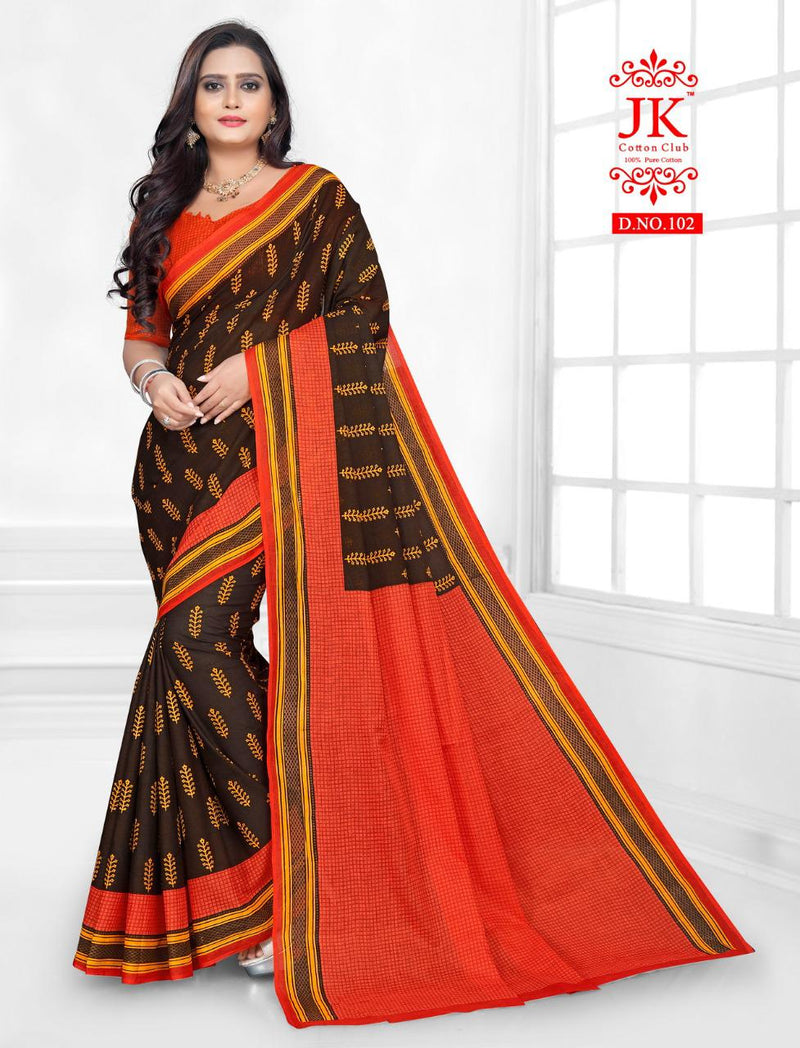 Jk Cotton Club Karishma Vol 1 Fancy Stylish Cotton Printed Casual Wear Sarees