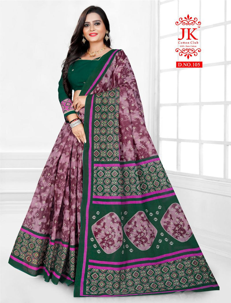 Jk Cotton Club Karishma Vol 1 Fancy Stylish Cotton Printed Casual Wear Sarees
