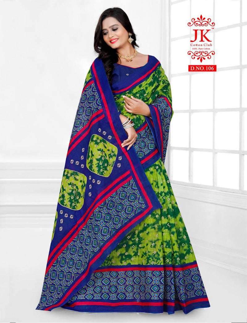 Jk Cotton Club Karishma Vol 1 Fancy Stylish Cotton Printed Casual Wear Sarees