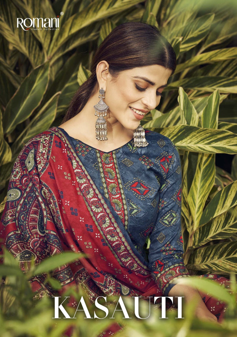 Romani Kasauti Pashmina With Beautiful Work Stylish Designer Festive Wear Salwar Kameez