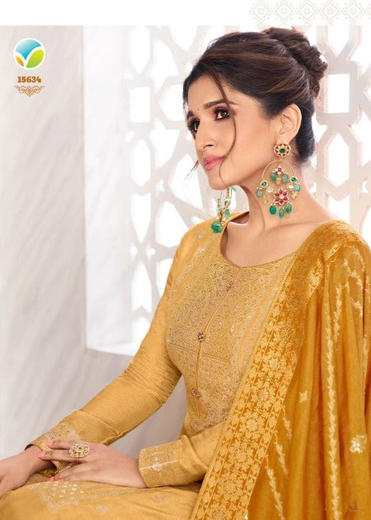Vinay Fashion Llp Kaseesh Zardosi 2 Dola Jacquard Heavy Designer Occasional Wear Salwar Kameez