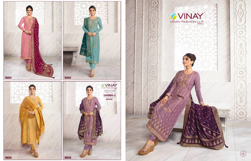 Vinay Fashion Llp Kaseesh Zardosi 2 Dola Jacquard Heavy Designer Occasional Wear Salwar Kameez