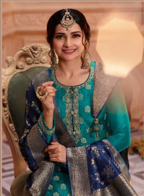 Vinay Fashion Kaseesh Zardosi Hitlist Dola Jacquard Beautiful Fetive Wear Salwar Suits