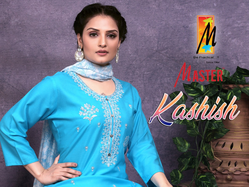 Master Kashish Rayon Printed Designer Festive Wear Kurtis With Sharara Bottom & Dupatta
