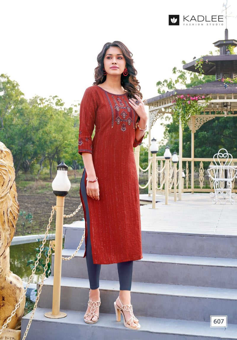 Kadlee Fashion Kashish Rayon Designer Fancy Party Wear Kurtis