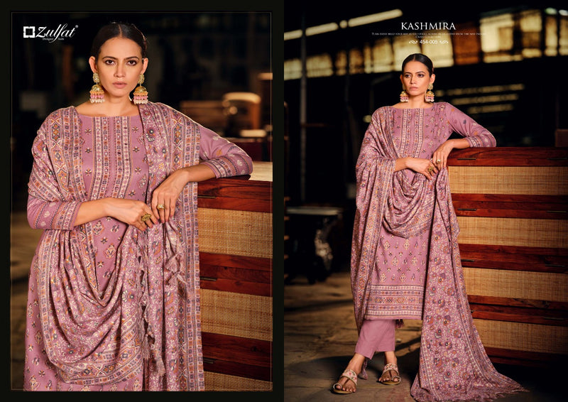 Zulfat Kashmira Pashmina With Fancy Mirror Work Stylish Designer Casual Wear Sawar Kameez