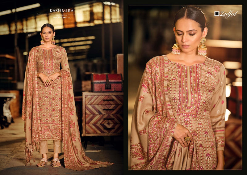 Zulfat Kashmira Pashmina With Fancy Mirror Work Stylish Designer Casual Wear Sawar Kameez