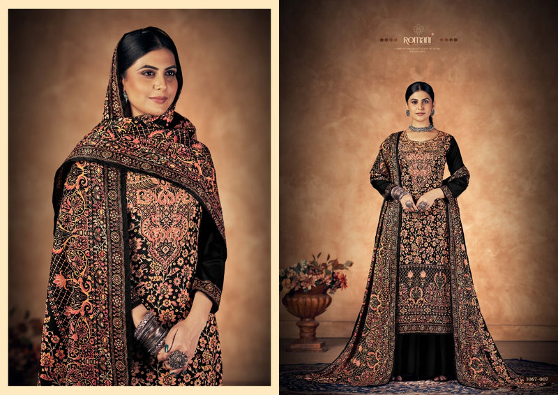Romani Kashmiri Kali Pashmina With Printed Work Stylish Designer Attractive Look Salwar Kameez