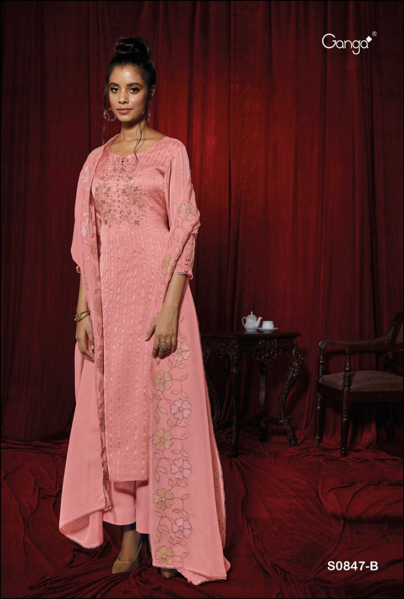 Ganga Kashvi 847 Premium Organza Designer Festive Wear Salwar Kameez