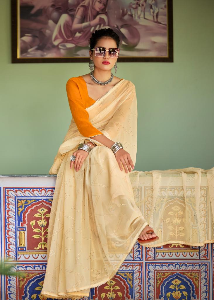 Kashvi Creation Zeel Weightless Print Beautiful Collections OF  Party Sarees